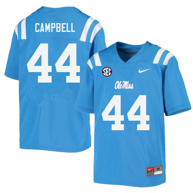 Men #44 Chance Campbell Ole Miss Rebels College Football Jerseys Sale-Power Blue